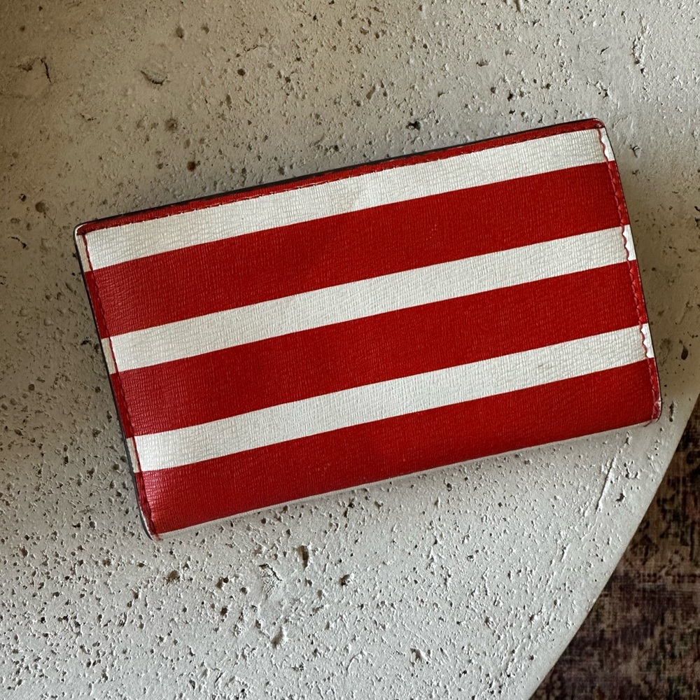 Kate Spade Orange & White Stripe Wallet - Picture 2 of 3